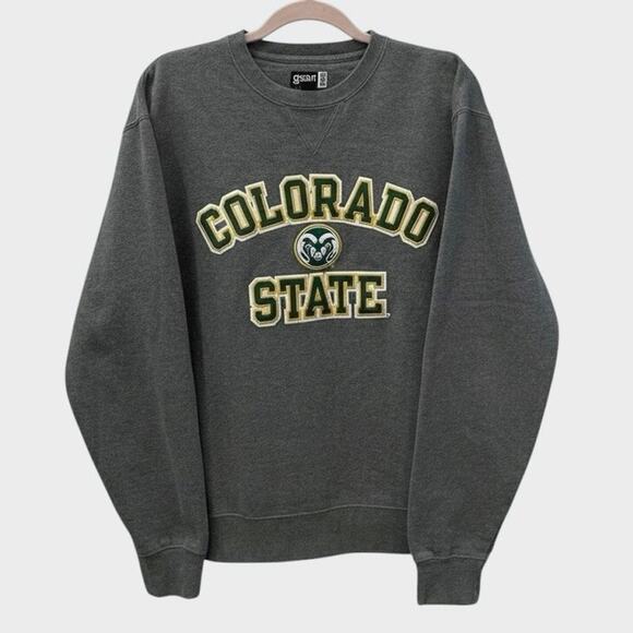 Gear For Sports Colorado State University Rams Grey Big Cotton Crewneck Hoodie - Picture 1 of 7